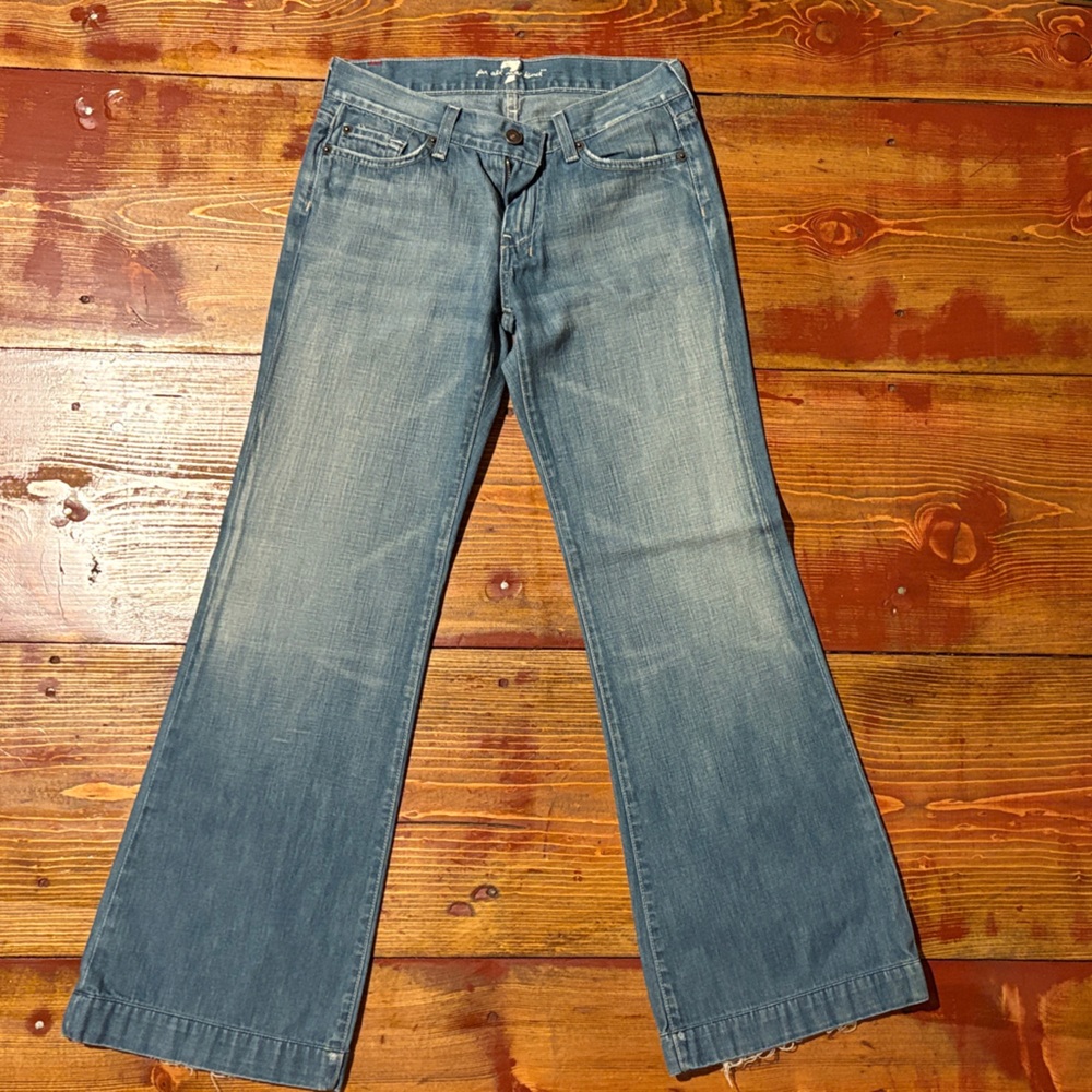 7 For All Mankind Light Blue Flare Jeans